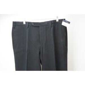 Burberry London Navy Blue 100% Cotton Mens Pants Trousers Sz 56 EU NEW